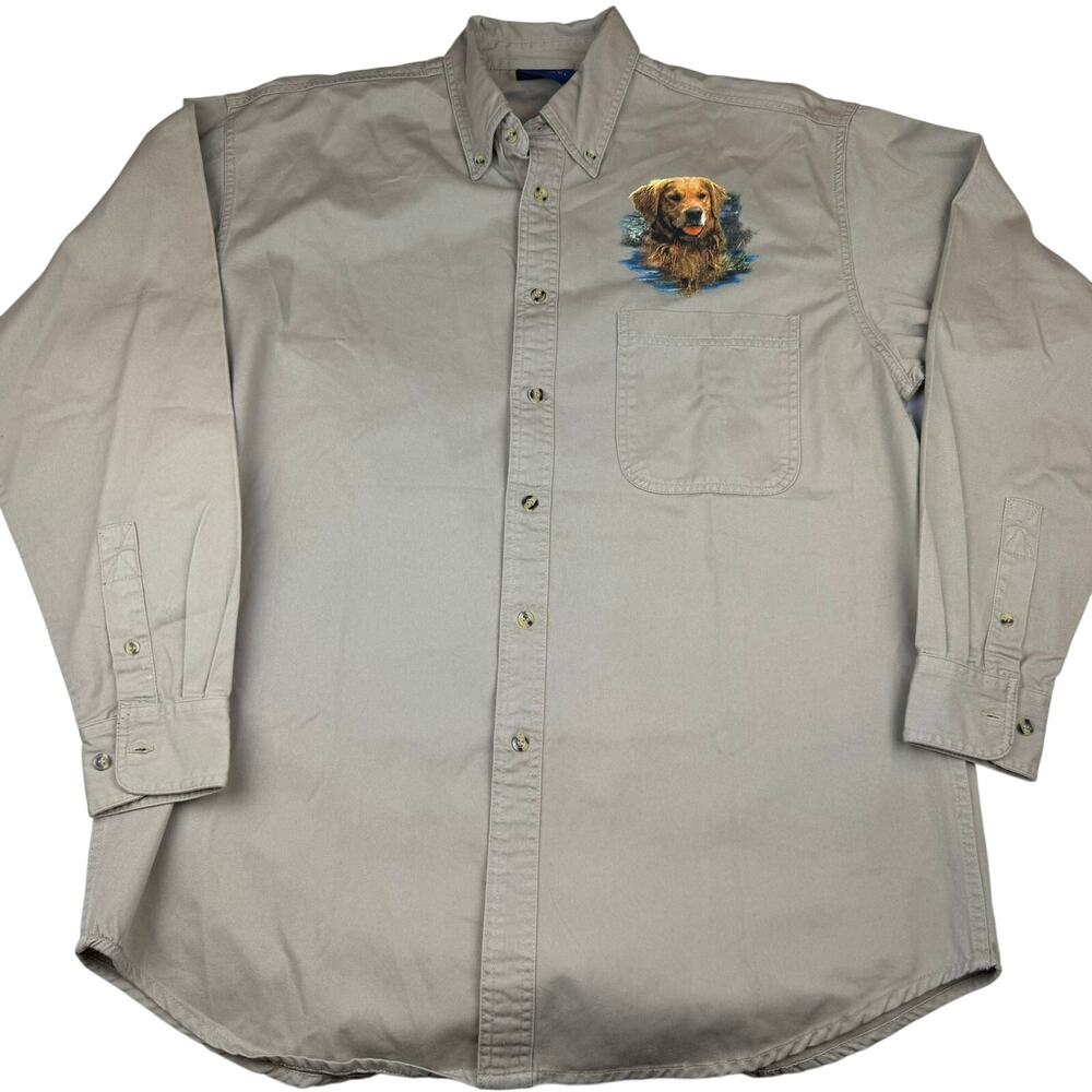Vintage NCC Apparel Golden Retriever Hunting Shirt L